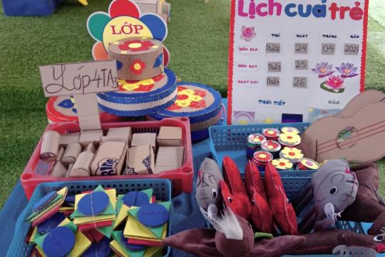 Hoạt động hưởng ứng nhân dịp Lễ Giỗ Tổ Hùng Vương của Trường Mầm non Thụy Vân